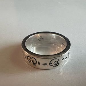Gucci Ghost Ring Silver Size IT14 (US 7)